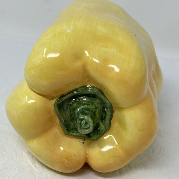 Vintage A Due Tosin Italy Majolica Ceramic Yellow Pepper Art Pottery Vegetable - Picture 7 of 9